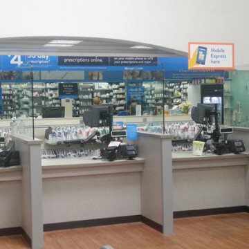 Remodeled pharmacy in Walmart's Waterloo store.