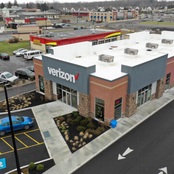 Drone image of the Verizon store in Webster, NY.