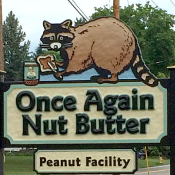 Sign in front of Once Again Nut Butter.